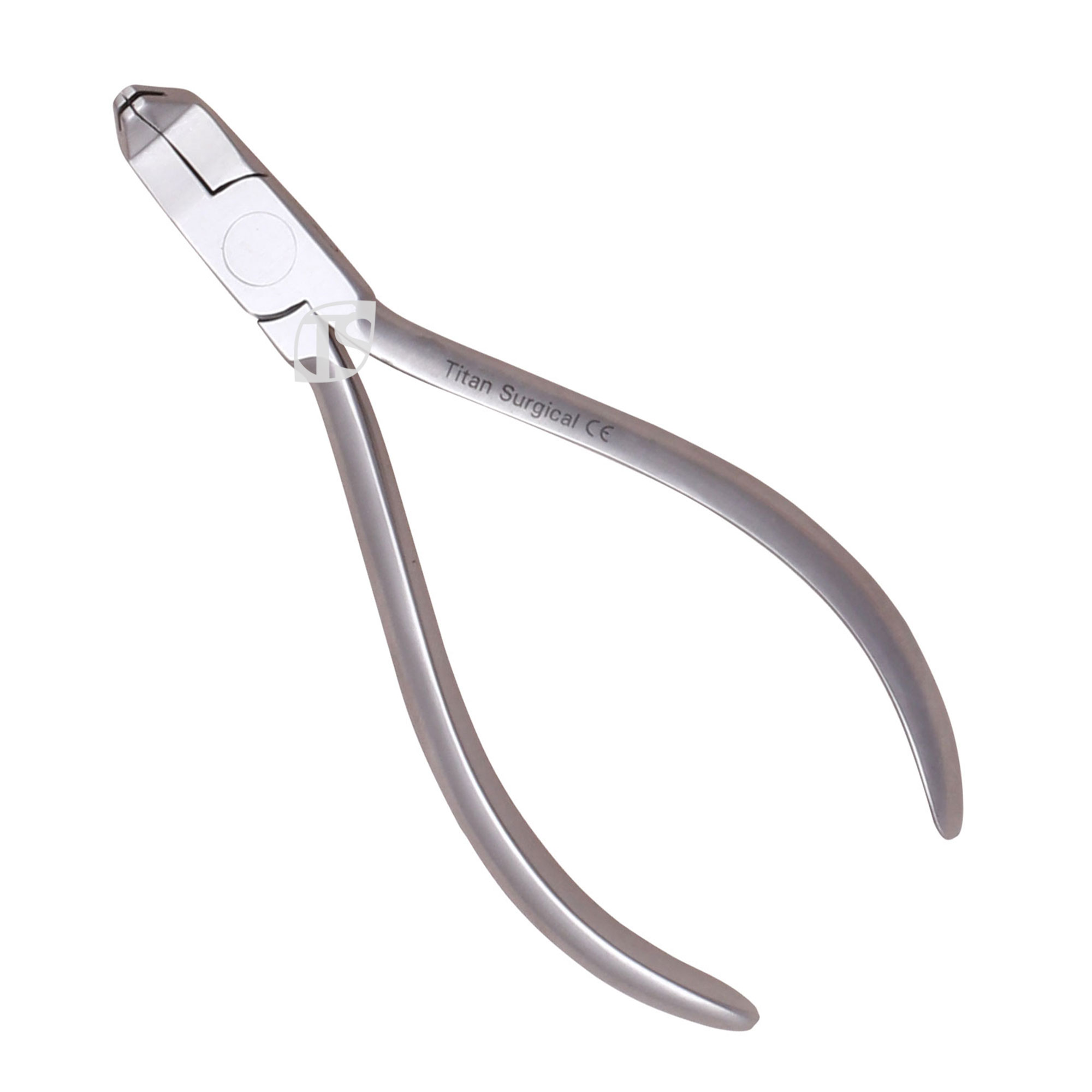 Surgical ball hook crimping pliers angled